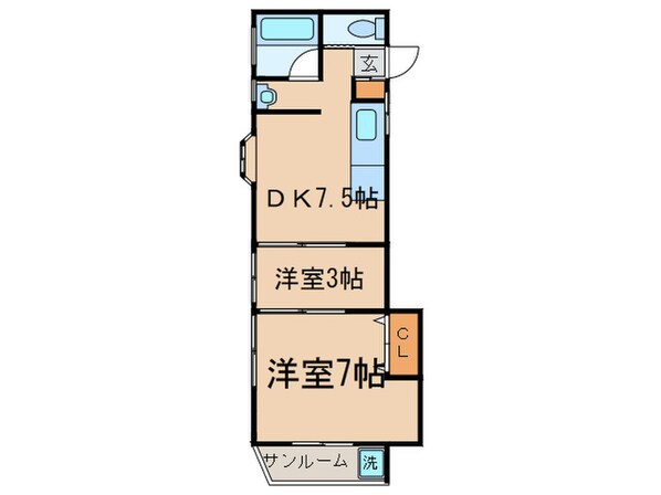 久利加寿荘の物件間取画像